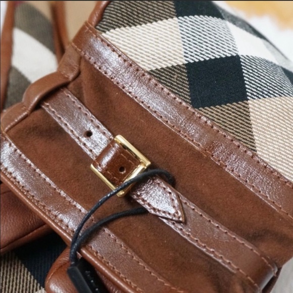 Burberry nova check leather gloves NWT - Picture 2 of 4